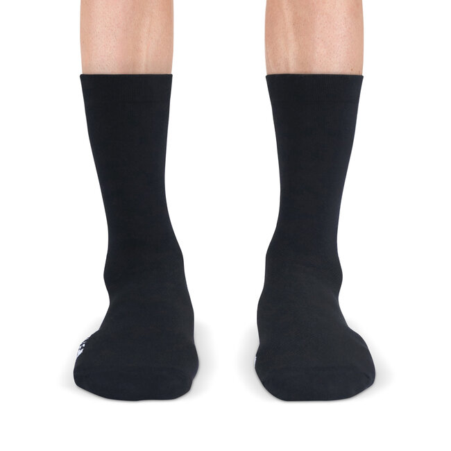 Snelle Sokken Fietssokken - MTB route print - Zwart