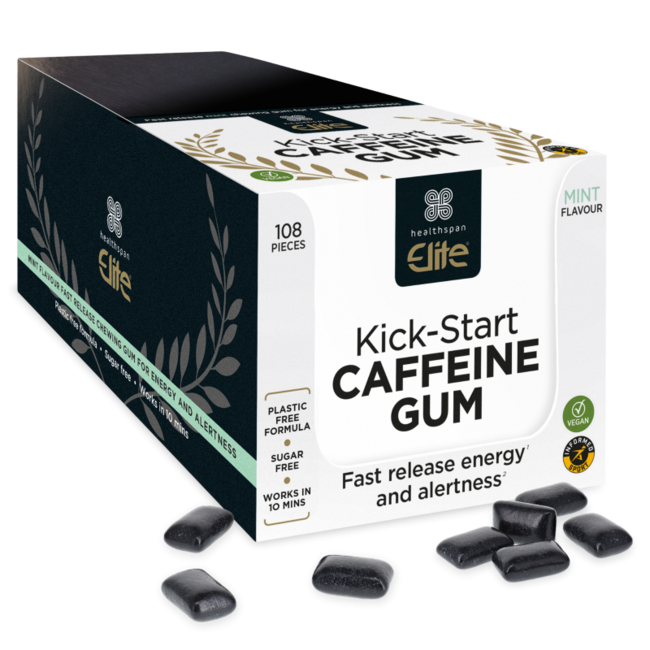 Elite Kick-Start Gum:  100mg cafeïne.