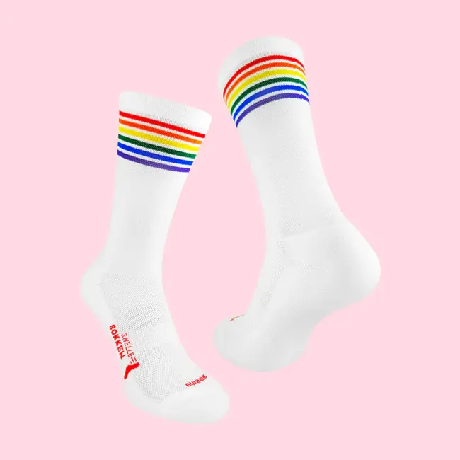 snelle sokken regenboog