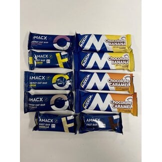 Actie - 10 Energy repen Amacx en Maxim - €21.49