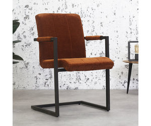 Esszimmerstuhl Jackson Stoff Cognac Industrial Sale Dimehouse