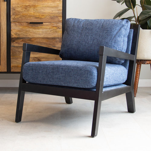 Morris Sessel Industrial Stoff Blau Morris Sessel Industrial Stoff Blau