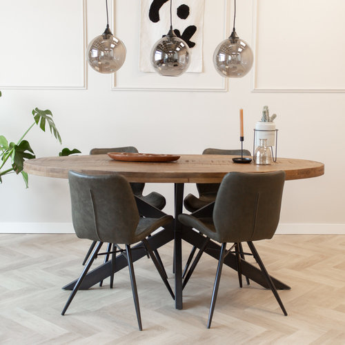 Lennon Esstisch Industrial Oval 200cm Mangoholz Lennon Esstisch Industrial Oval 200cm Mangoholz