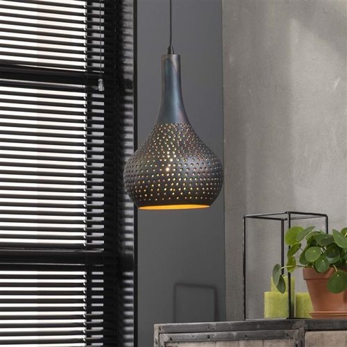 Aya Pendelleuchte Industrial 1L Schwarz/Braun Aya Pendelleuchte Industrial 1L Schwarz/Braun
