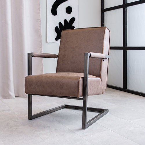 Tiger Ledersessel Industrial Taupe Tiger Ledersessel Industrial Taupe
