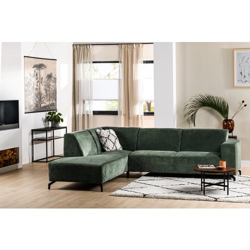 Jeremy Ecksofa Industrial 3-Sitzer Grün Links Jeremy Ecksofa Industrial 3-Sitzer Grün Links