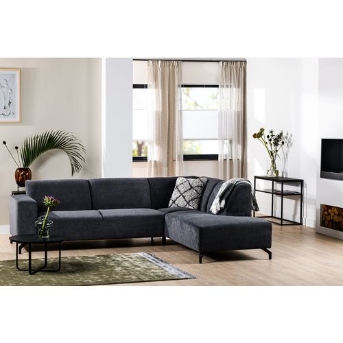Jeremy Ecksofa Industrial 3-Sitzer Anthrazit Rechts Jeremy Ecksofa Industrial 3-Sitzer Anthrazit Rechts