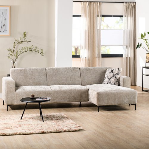 Janie Ecksofa Industrial 3-Sitzer Taupe Rechts Janie Ecksofa Industrial 3-Sitzer Taupe Rechts