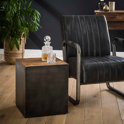 Crosby Beistelltisch Industrial Quadratisch Holz Crosby Beistelltisch Industrial Quadratisch Holz