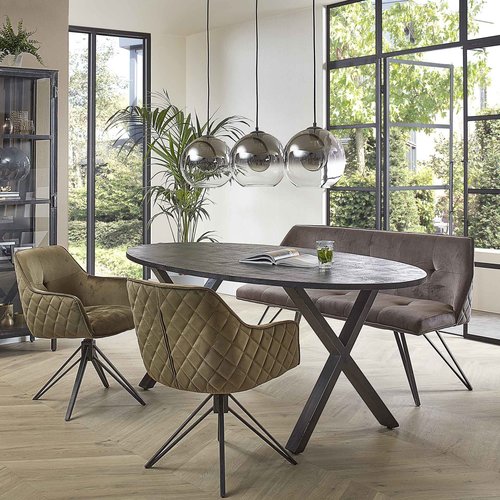 Yme Esstisch Industrial Oval Akazie 200x105cm Yme Esstisch Industrial Oval Akazie 200x105cm