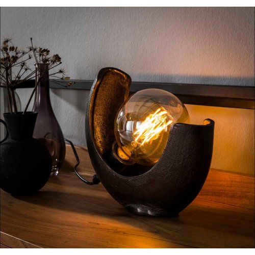 Mia Tischlampe Industrial Halboffen Aluminium Klein Mia Tischlampe Industrial Halboffen Aluminium Klein