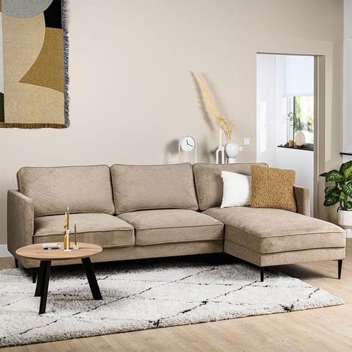 Chelsea Ecksofa Industrial 3-Sitzer Cord Beige Rechts Chelsea Ecksofa Industrial 3-Sitzer Cord Beige Rechts