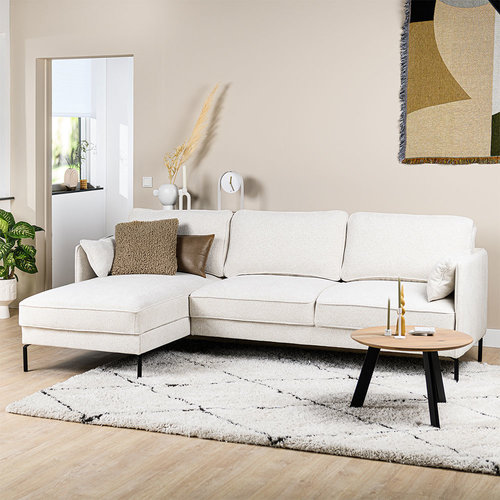 Peppin Ecksofa Industrial 3-Sitzer Samt Beige Links Peppin Ecksofa Industrial 3-Sitzer Samt Beige Links