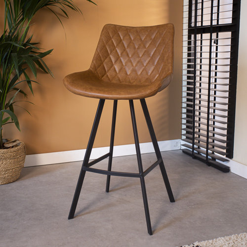 Dimehouse Juno Barhocker Industrial Cognac Dimehouse Juno Barhocker Industrial Cognac