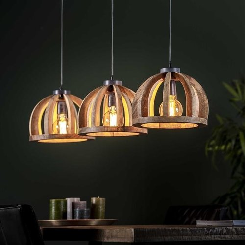 Madri Pendelleuchte Vintage Mangoholz 3L Madri Pendelleuchte Vintage Mangoholz 3L