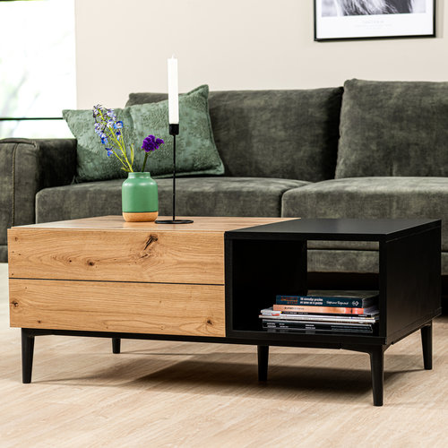 Kai Couchtisch Industrial Holzoptik Schubladen Kai Couchtisch Industrial Holzoptik Schubladen
