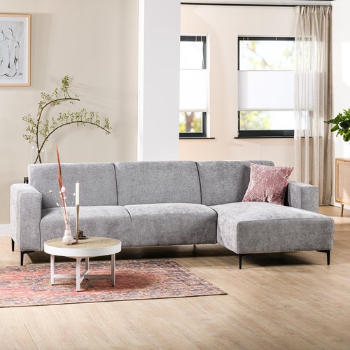 Janie Ecksofa Industrial 3-Sitzer Grau Rechts Janie Ecksofa Industrial 3-Sitzer Grau Rechts