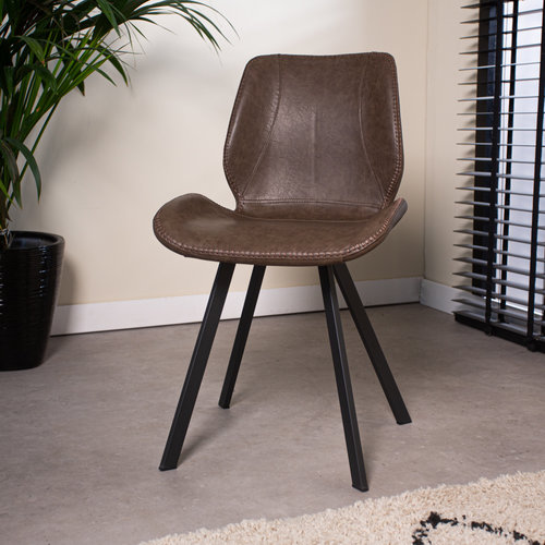 Dimehouse Barry Esszimmerstuhl Industrial Taupe Dimehouse Barry Esszimmerstuhl Industrial Taupe