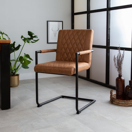 Dimehouse Dean Esszimmerstuhl Industrial Cognac Dimehouse Dean Esszimmerstuhl Industrial Cognac