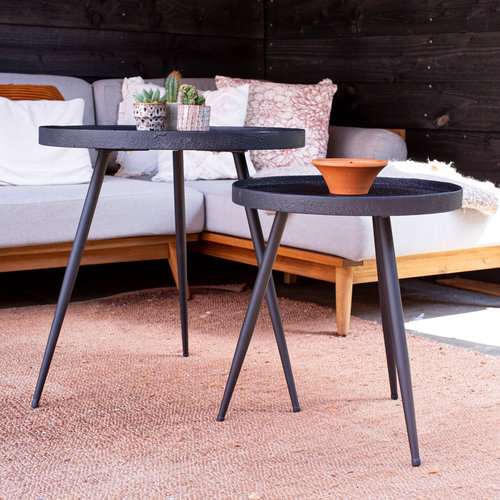 Marco Beistelltisch Outdoor Industrial 2er-Set Schwarz Marco Beistelltisch Outdoor Industrial 2er-Set Schwarz