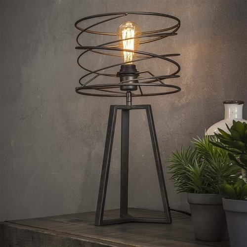 Twist Tischlampe Industrial Grau Metall Twist Tischlampe Industrial Grau Metall
