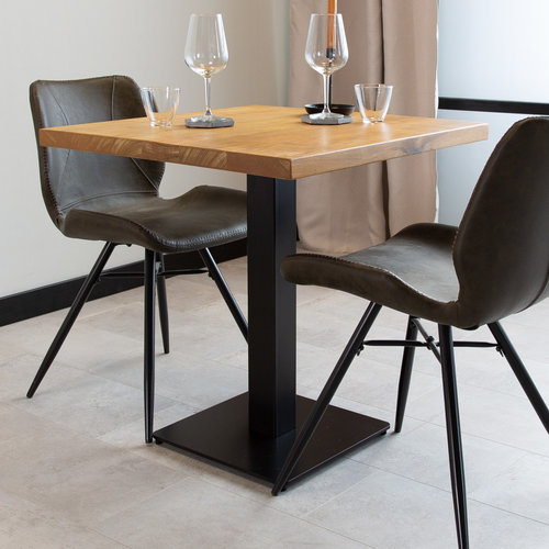 Bistrotisch Quadratisch Industrial Mangoholz 60x60cm Bistrotisch Quadratisch Industrial Mangoholz 60x60cm