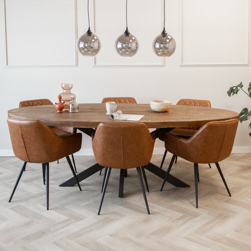 Lennon Esstisch Industrial Oval 240cm Mangoholz Lennon Esstisch Industrial Oval 240cm Mangoholz