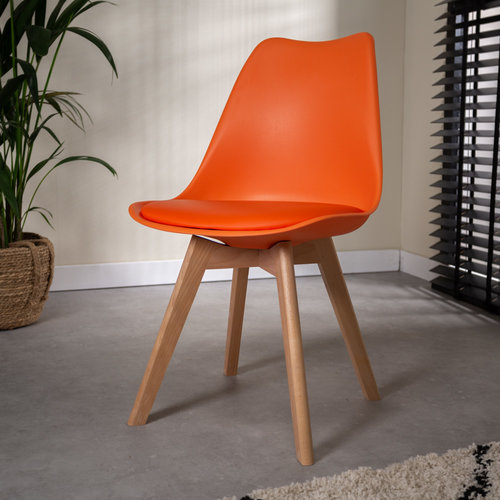 Dimehouse Charlton Schalenstuhl Kunstleder Orange Dimehouse Charlton Schalenstuhl Kunstleder Orange