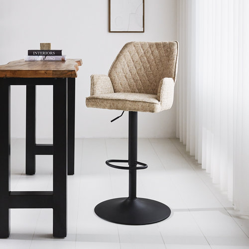 Dimehouse Barhocker Novan Chenille weiß Dimehouse Barhocker Novan Chenille weiß