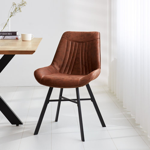Dimehouse Esszimmerstuhl Jada Eco-Leder Cognac Dimehouse Esszimmerstuhl Jada Eco-Leder Cognac