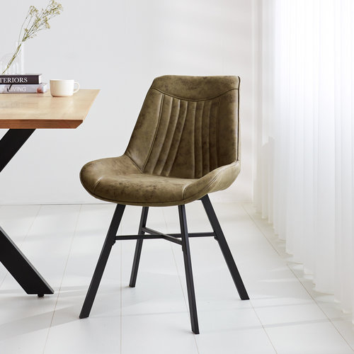 Dimehouse Esszimmerstuhl Jada Eco-Leder Grün Dimehouse Esszimmerstuhl Jada Eco-Leder Grün
