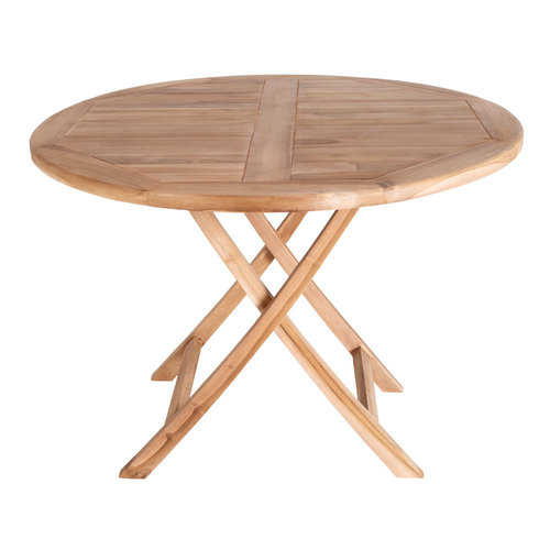 Runder Gartentisch braun Ties Teak Ø100 cm Runder Gartentisch braun Ties Teak Ø100 cm
