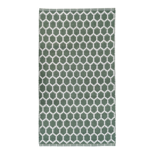 Teppich Läufer Mariana 80x150 cm grün weiß Teppich Läufer Mariana 80x150 cm grün weiß