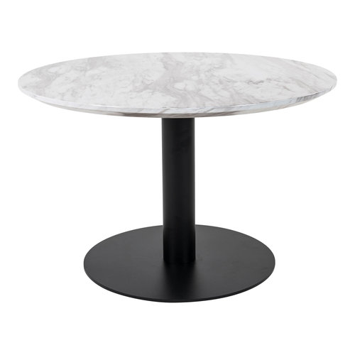 Runder Couchtisch Miley weiß schwarz Ø70 cm Marmoroptik Runder Couchtisch Miley weiß schwarz Ø70 cm Marmoroptik