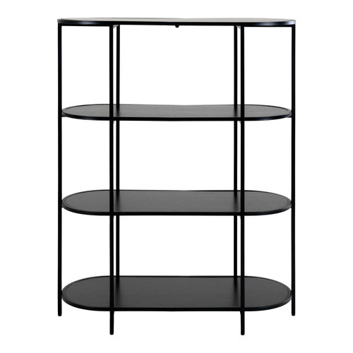 Ovaler Hängeschrank Walther schwarz 85x36x111 cm Ovaler Hängeschrank Walther schwarz 85x36x111 cm