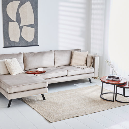 Teppich rechteckig Jutta 140x200 cm beige geflochten Teppich rechteckig Jutta 140x200 cm beige geflochten