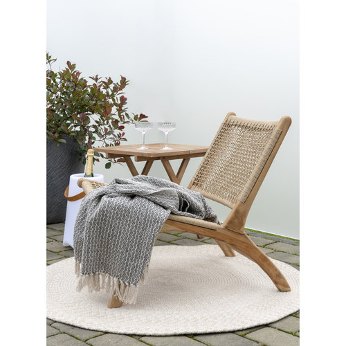 Teppich rund Jutta Ø120 cm beige geflochten