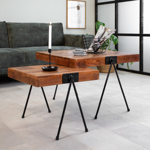 Dimehouse Philippe Couchtisch 2er-Set Industrial Dimehouse Philippe Couchtisch 2er-Set Industrial