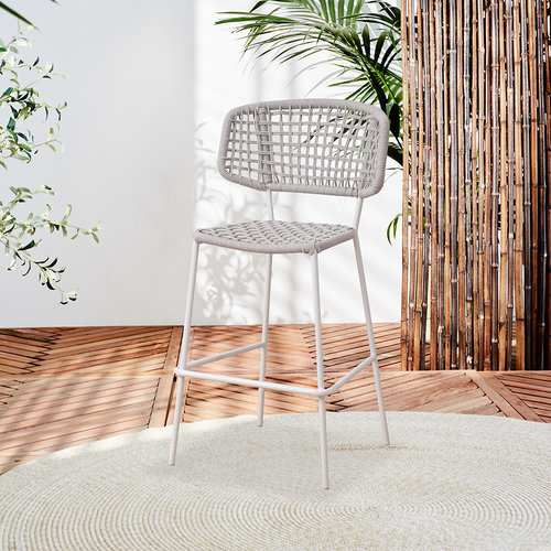 Dimehouse Barhocker Outdoor Leslie Seil weiß Dimehouse Barhocker Outdoor Leslie Seil weiß
