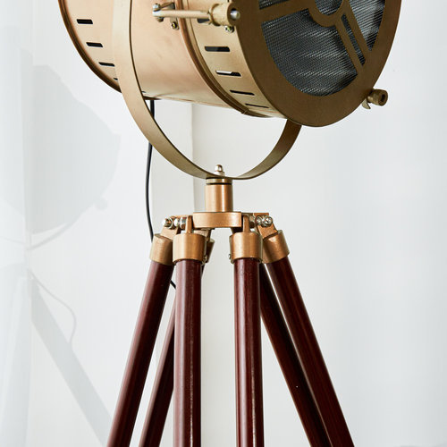 Finn Stehlampe Industrial Bronze Tripod