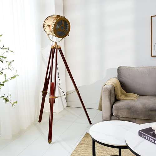 Finn Stehlampe Industrial Bronze Tripod