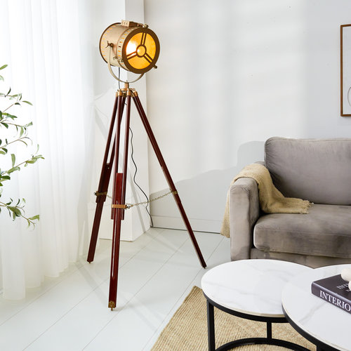 Finn Stehlampe Industrial Bronze Tripod