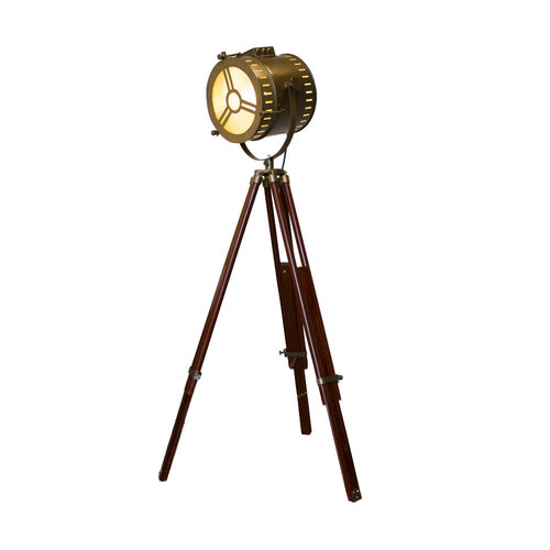 Finn Stehlampe Industrial Bronze Tripod