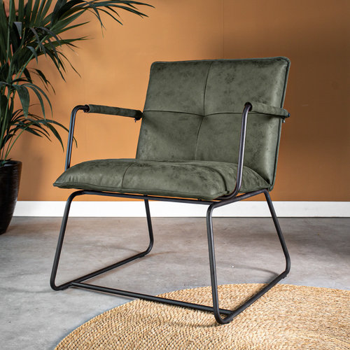 Hailey Sessel Industrial Grün Ecoleder Hailey Sessel Industrial Grün Ecoleder