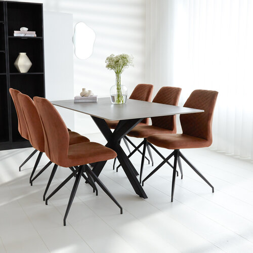 Dimehouse Esstisch Edin 230x100 cm Marmoroptik grau Dimehouse Esstisch Edin 230x100 cm Marmoroptik grau