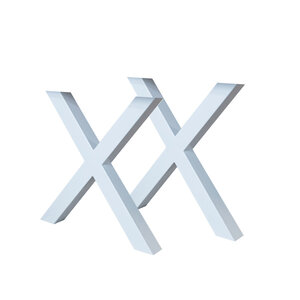 Tischgestell 2er-Set X-Rahmen weiß