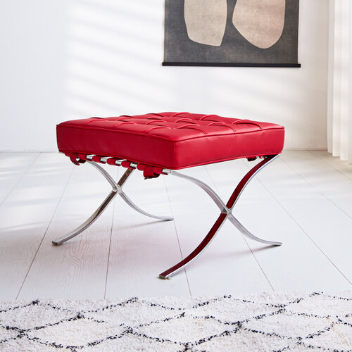 Dimehouse Expo Hocker Rot Leder Dimehouse Expo Hocker Rot Leder