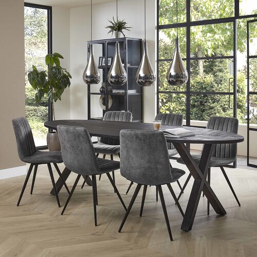 Yme Esstisch Industrial Oval Akazie 240x105cm Yme Esstisch Industrial Oval Akazie 240x105cm