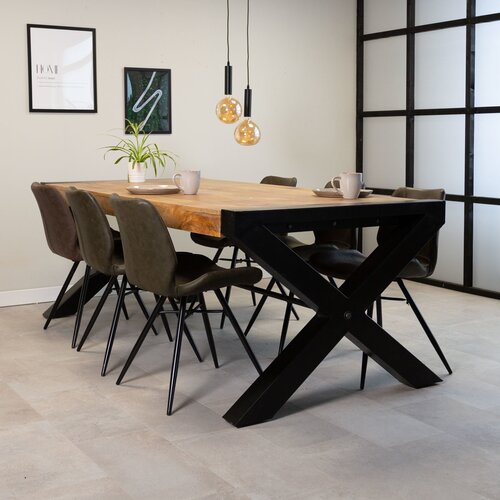 Asthon Esstisch Industrial Mangoholz 200x100cm Asthon Esstisch Industrial Mangoholz 200x100cm