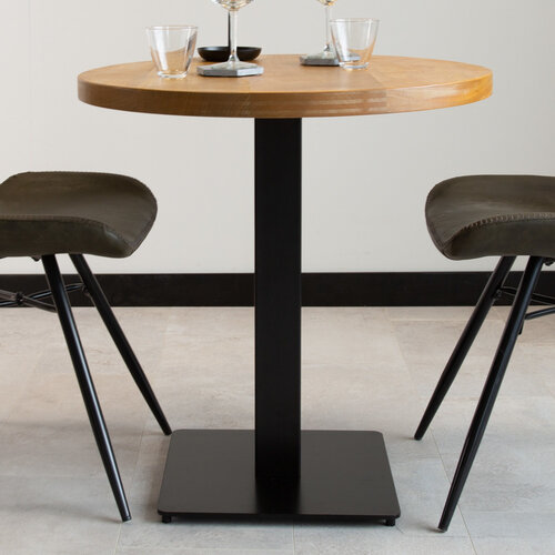 Bistrotisch Rund Industrial Mangoholz 70x70cm